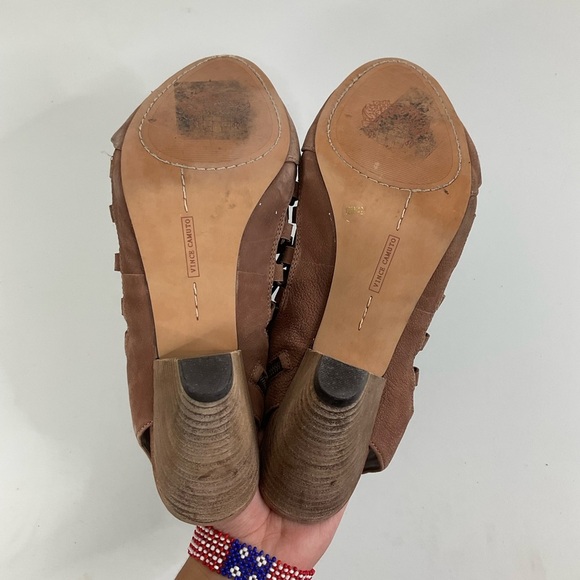 Vince Camuto Eliaz Gladiator Brown Sandals Size 12 - Picture 6 of 8